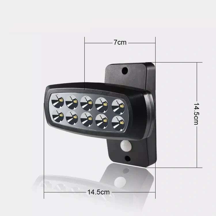 Walkway Sensor Lamp Beams Solar Wedge Plus 10 SMD Outdoor Security Motion Sensor Wall Light