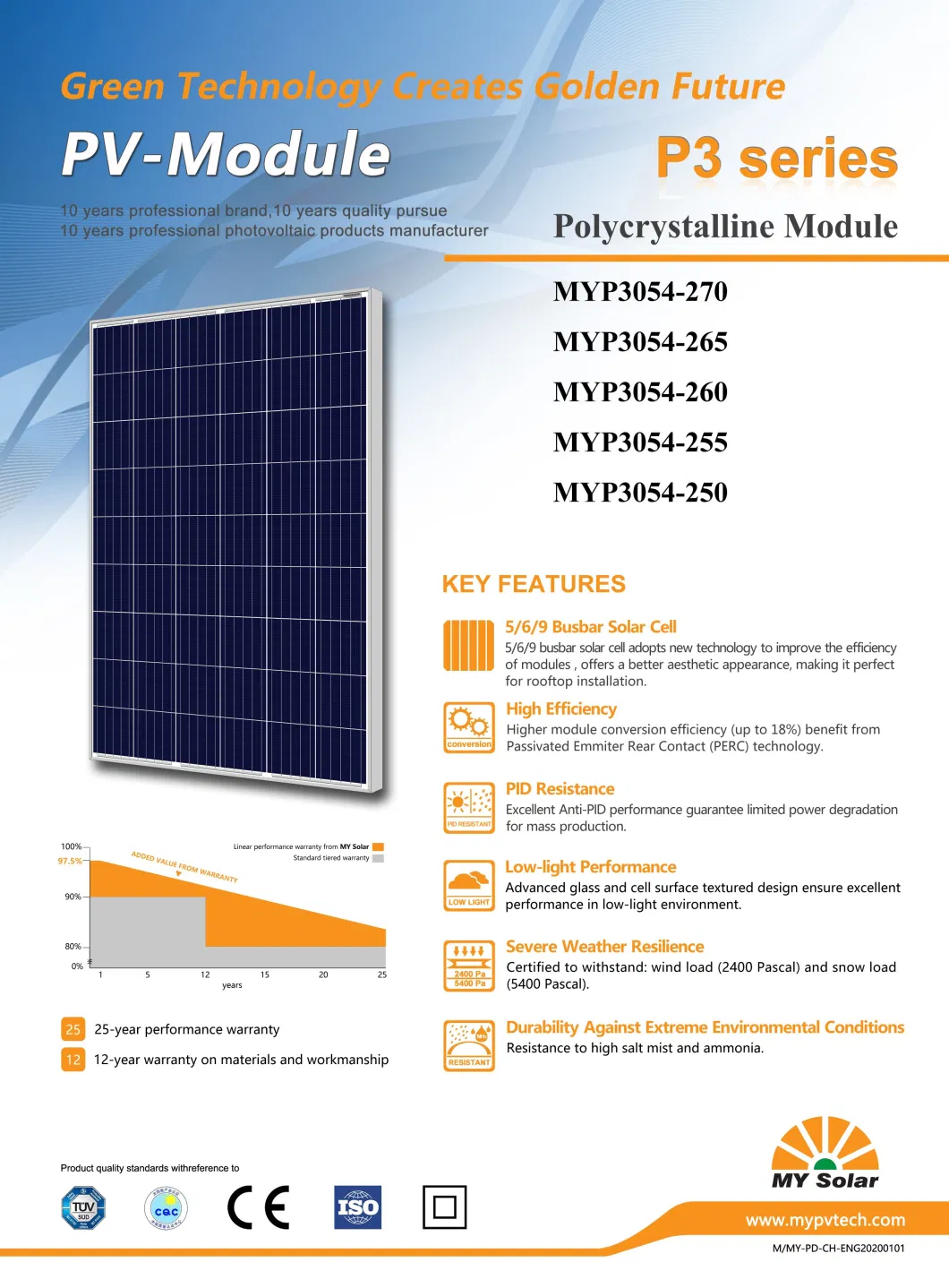 250W 255W 260W 265W 270W High Efficiency Home Solar Power Pump System