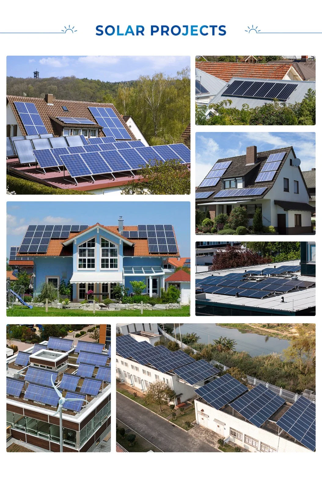 Prosky Rooftop Mount 12kw off Grid Solar System for 100 Meter Head Solar Water Pump System