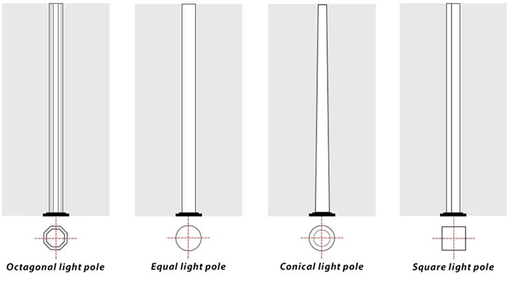 5m 6m 8m 9m 10m 12m Steel Galvanized Street Light Pole