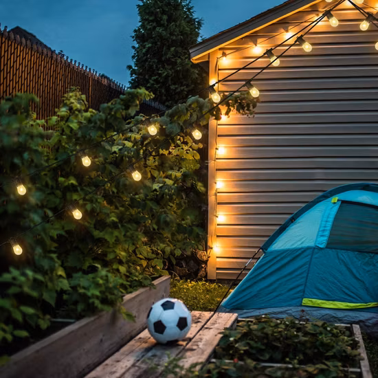 Holiday Styling String Light Pole